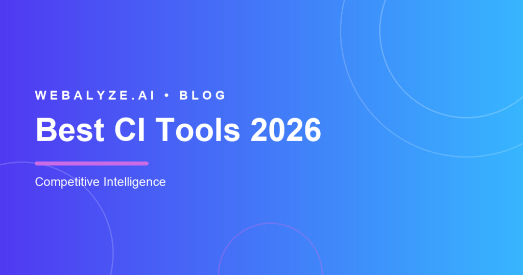 The 10 Best Competitive Intelligence Tools in 2026 — Webalyze blog